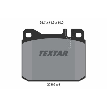 TEXTAR 2039204 Plaquettes de frein Avant pour