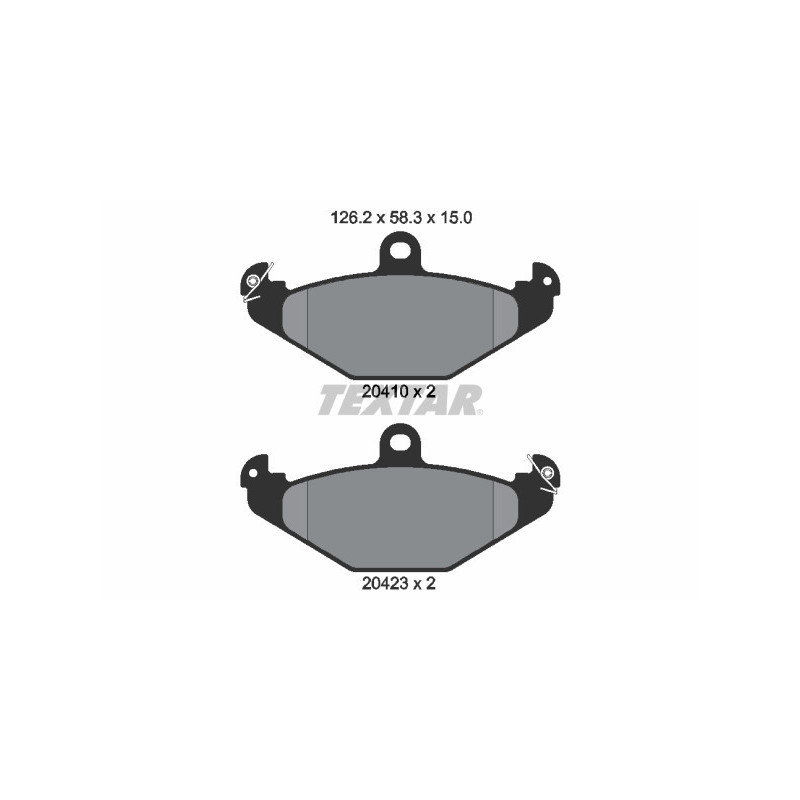 TEXTAR 2041001 Pastillas de freno trasero para 21 Laguna Safrane Esprit Viper Espace New