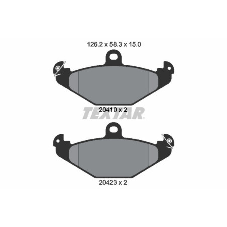 TEXTAR 2041001 Brzdové platničky zadný pre 21 Laguna Safrane Esprit Viper Espace New