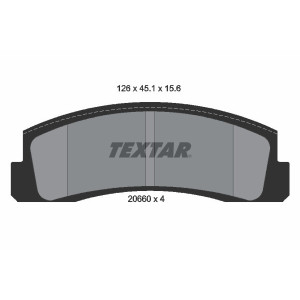 TEXTAR 2066001 Klocki hamulcowe Przód dla
