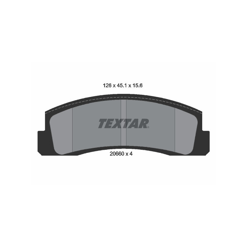 TEXTAR 2066001 Brzdové platničky predný pre Lada Niva
