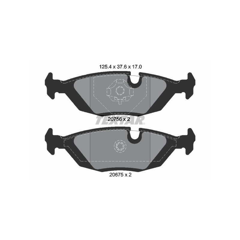TEXTAR 2067502 Klocki hamulcowe Tył dla