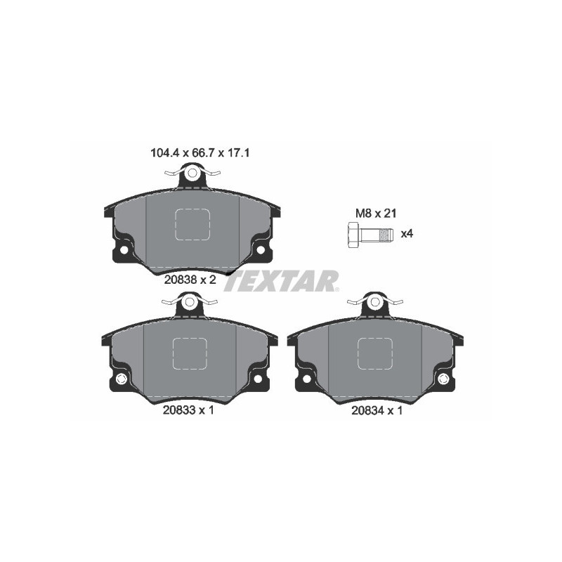 TEXTAR 2083302 Brake Pads Set Front for