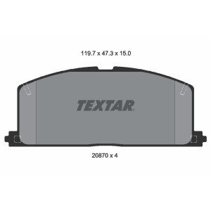 TEXTAR 2087001 Pastiglie freno anteriore per Corolla Carina Celica Starlet Camry PASEO MR