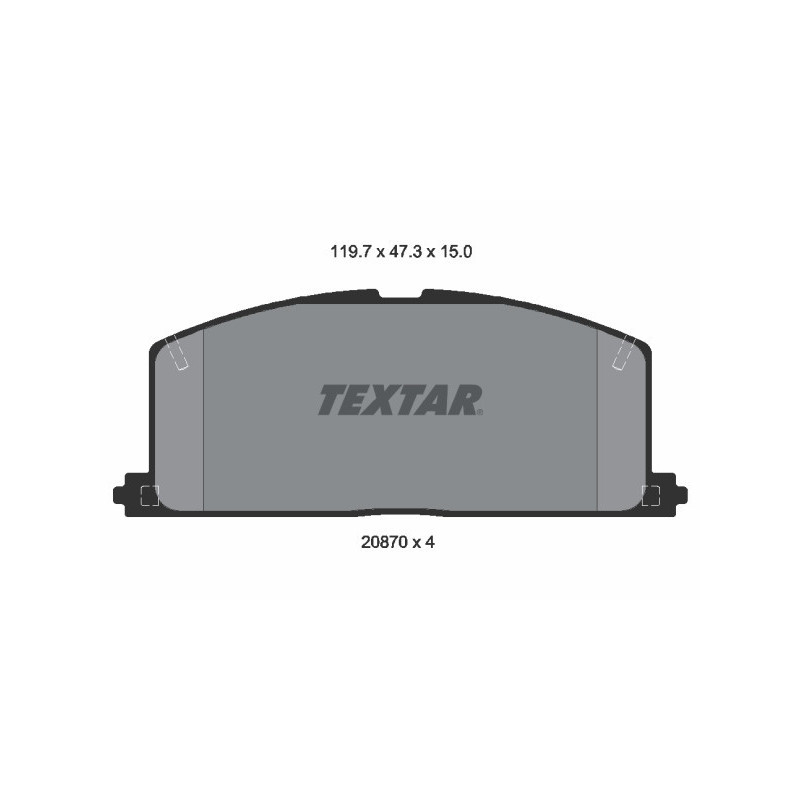 TEXTAR 2087001 Brzdové platničky predný pre Corolla Carina Celica Starlet Camry PASEO MR