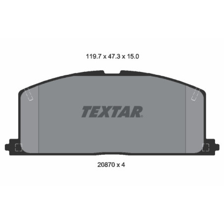 TEXTAR 2087001 Brzdové destičky Přední pro