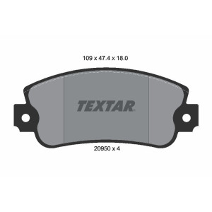 TEXTAR 2095005 Klocki hamulcowe Przód dla