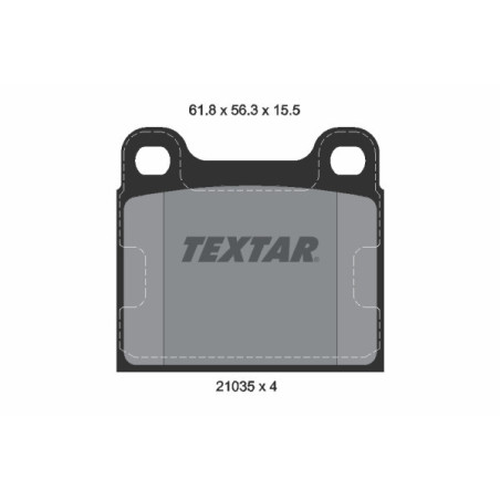 TEXTAR 2103501 Bremsbeläge Hinten für Mercedes S SL /8 W123 G