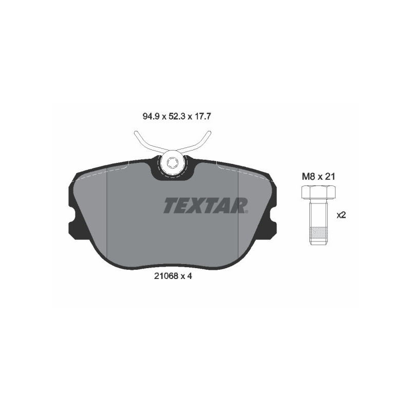 TEXTAR 2106804 Pastillas de freno delantero para SAAB 900 9000