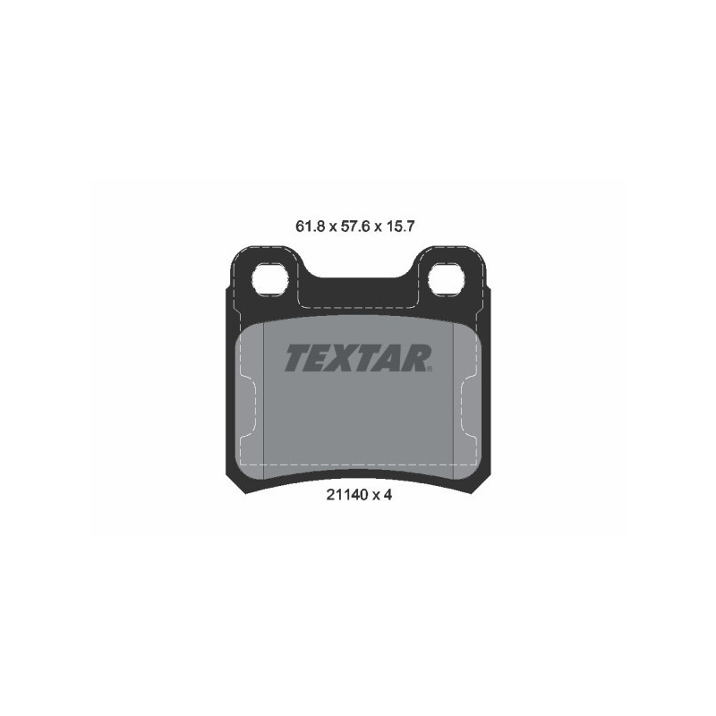 TEXTAR 2114001 Klocki hamulcowe Tył dla