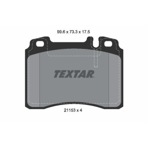TEXTAR 2115307 Brzdové platničky predný pre Mercedes E 124 SL C CLK 190