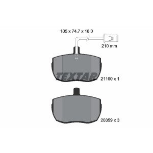 TEXTAR 2116002 Pastillas de freno delantero para Daily Range Rover Discovery 2000-3500 AR