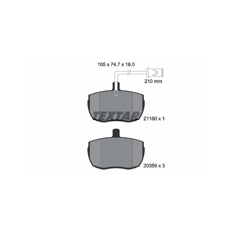 TEXTAR 2116002 Pastiglie freno anteriore per Daily Range Rover Discovery 2000-3500 AR 8 TX