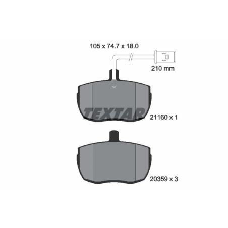 TEXTAR 2116002 Brake Pads Set Front for