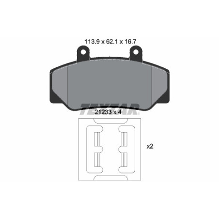 TEXTAR 2123302 Brake Pads Set Front for Volvo 740 760 940 960 780
