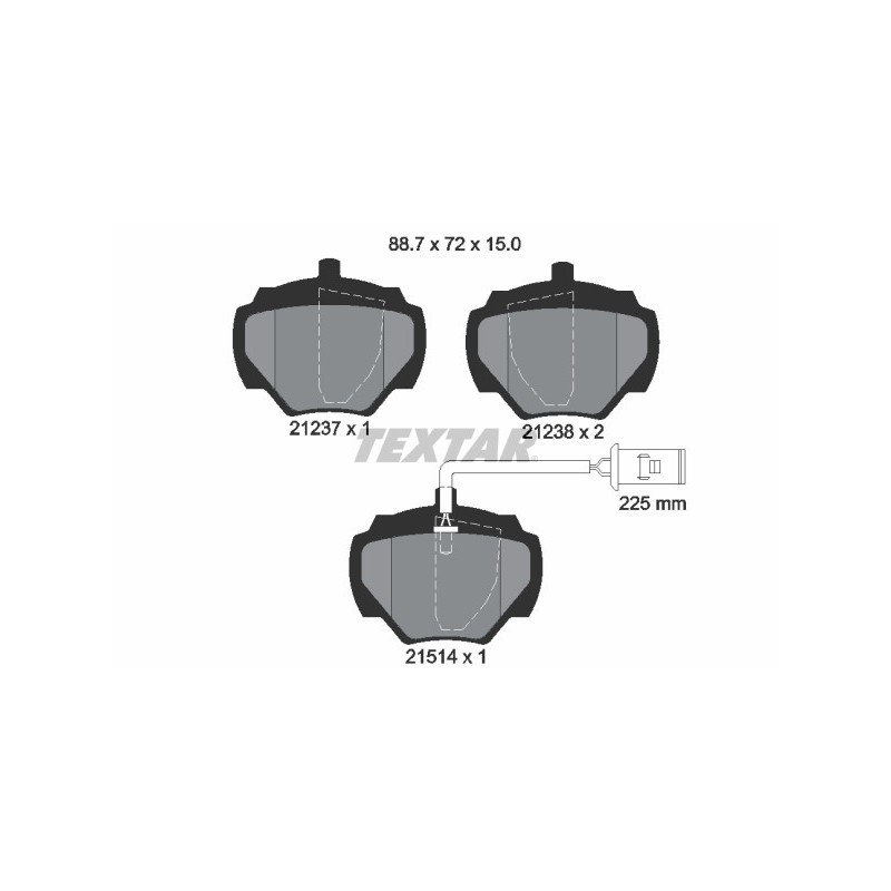 TEXTAR 2123701 Brzdové platničky zadný pre Land Rover Range Rover Discovery