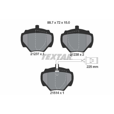 TEXTAR 2123701 Brake Pads Set Rear for Land Rover Range Rover Discovery