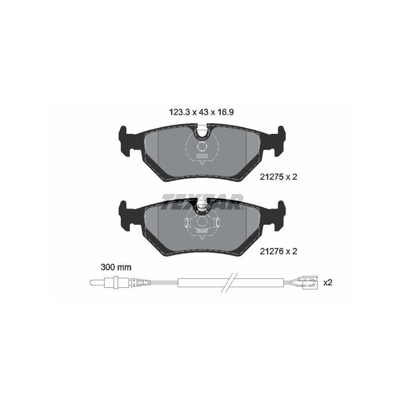 TEXTAR 2127501 Brake Pads Set Rear for 806 Evasion Ulysse Zeta DB7