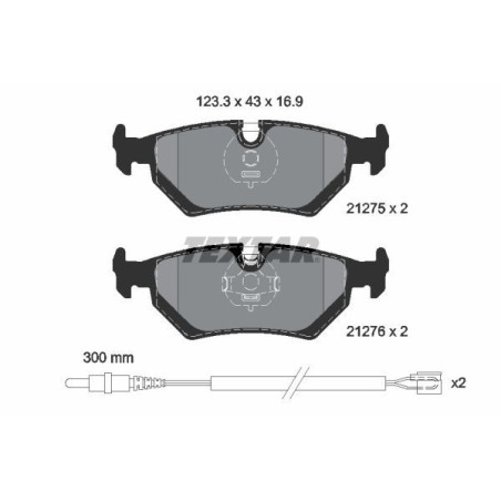 TEXTAR 2127501 Plaquettes de frein arrière pour 806 Evasion Ulysse Zeta DB7