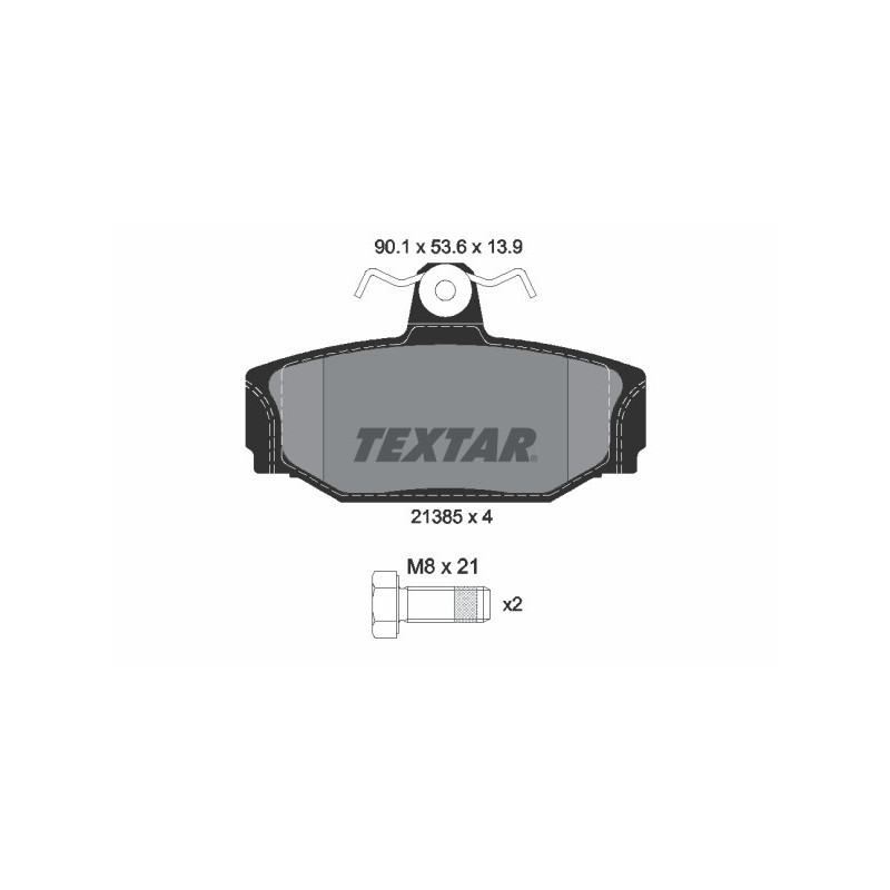 TEXTAR 2138501 Brake Pads Set Rear for Volvo 740 940 760 960 V70 S70 S90 V90 780 XC70 850