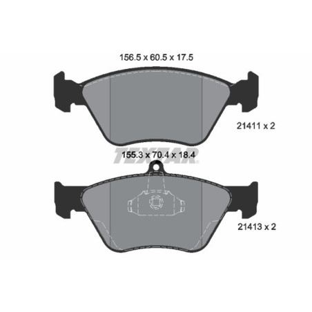 TEXTAR 2141101 Brake Pads Set Front for 900 Omega Calibra Cavalier Vectra