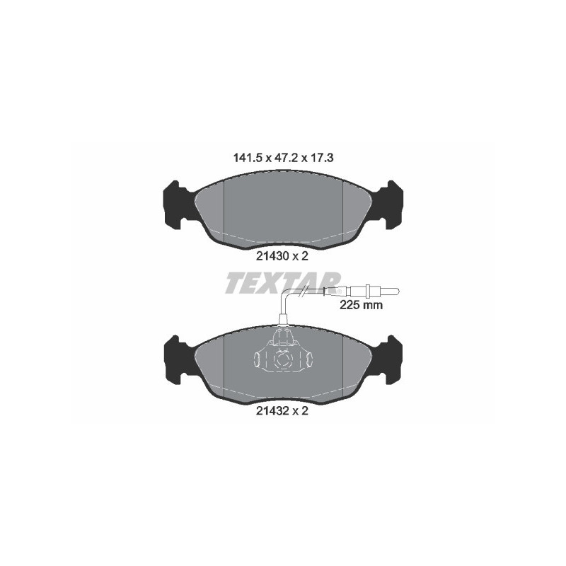TEXTAR 2143001 Brake Pads Set Front for 306 Saxo 106