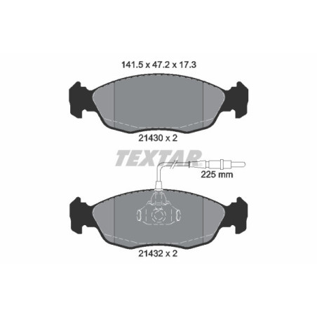 TEXTAR 2143001 Pastillas de freno delantero para 306 Saxo 106