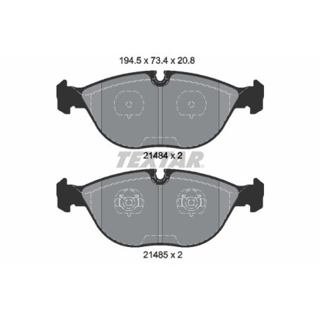 TEXTAR 2148401 Bremsbeläge Vorne für E Arnage CLK Azure Continental 7 C A4 A8 Crossfire