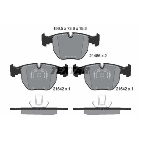 TEXTAR 2148681 Brzdové platničky predný pre X3 5 X5 B10 7