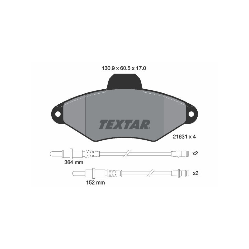 TEXTAR 2163102 Bremsbeläge Vorne für Citroen Xantia