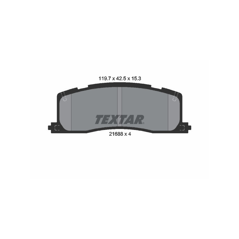 TEXTAR 2168801 Brzdové platničky zadný pre Toyota Previa