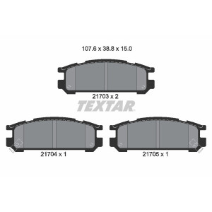 TEXTAR 2170301 Pastiglie freno posteriore per Legacy Impreza SVX