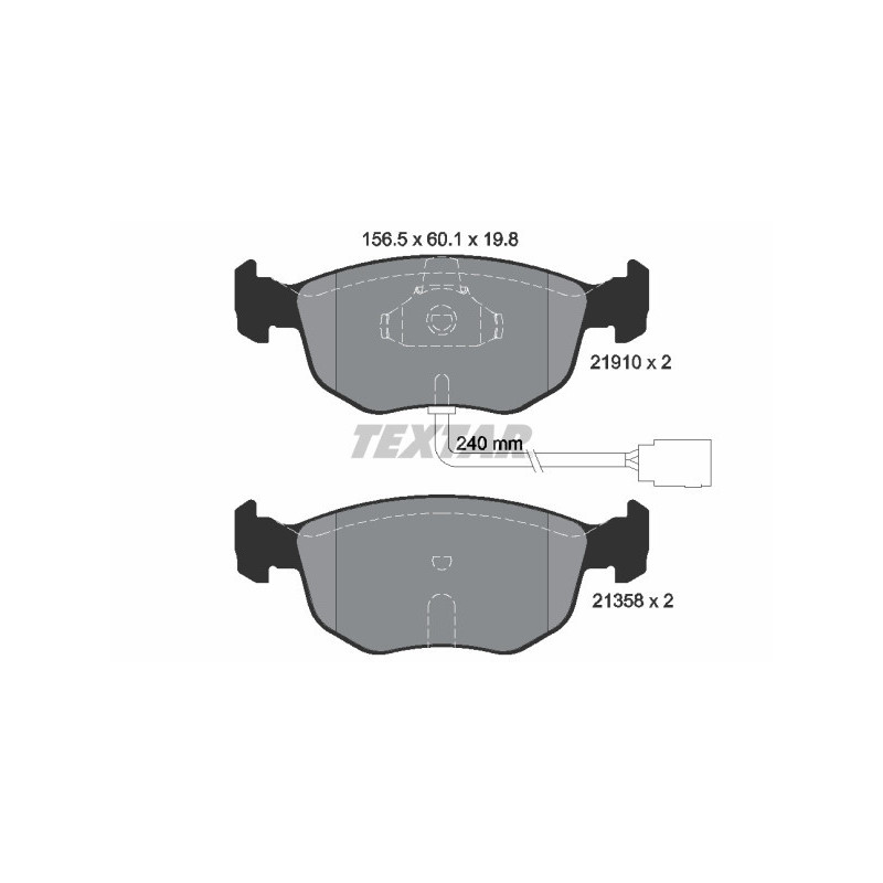 TEXTAR 2191003 Bremsbeläge Vorne für Mondeo Scorpio Sierra Contour