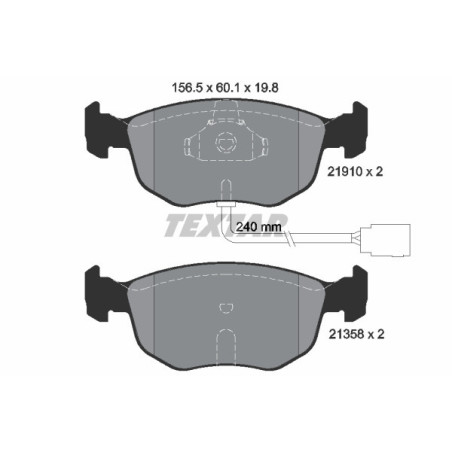 TEXTAR 2191003 Brzdové platničky predný pre Mondeo Scorpio Sierra Contour