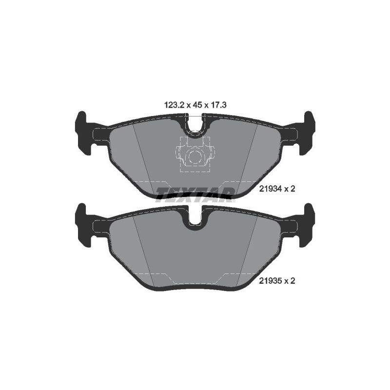 TEXTAR 2193481 Bremsbeläge Hinten für 3 75 Z4 MG ZT ZT-T MF3 Roadster Z1