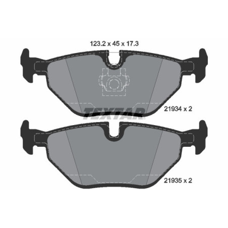 TEXTAR 2193481 Pastillas de freno trasero para 3 75 Z4 MG ZT ZT-T MF3 Roadster Z1