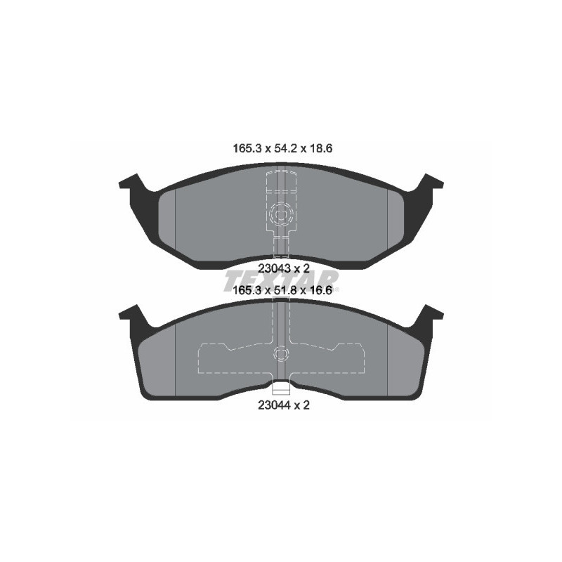 TEXTAR 2304301 Plaquettes de frein Avant pour