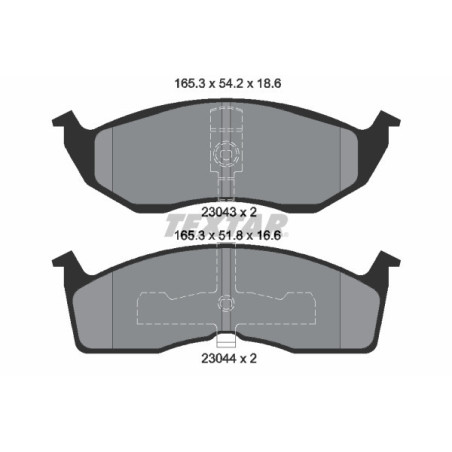 TEXTAR 2304301 Brzdové destičky Přední pro