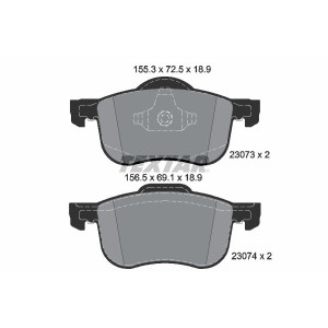 TEXTAR 2307381 Pastillas de freno delantero para Volvo V70 S80 S60 XC70