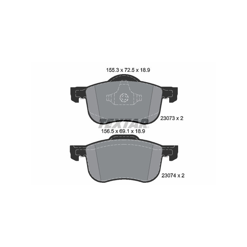 TEXTAR 2307381 Pastiglie freno anteriore per Volvo V70 S80 S60 XC70