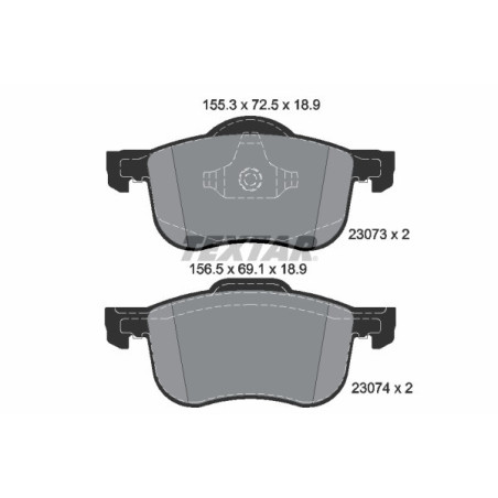 TEXTAR 2307381 Bremsbeläge Vorne für Volvo V70 S80 S60 XC70