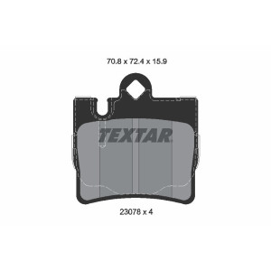 TEXTAR 2307881 Klocki hamulcowe tył dla Mercedes S