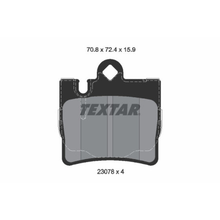 TEXTAR 2307881 Brake Pads Set Rear for Mercedes S