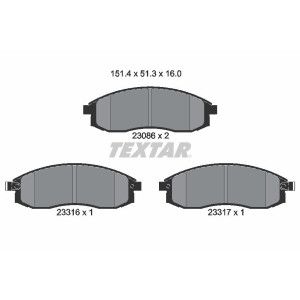 TEXTAR 2308602 Pastiglie freno anteriore per