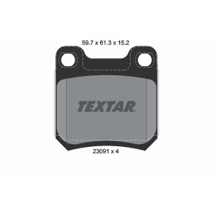 TEXTAR 2309102 Brzdové platničky zadný pre 9-5 Omega