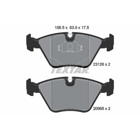 TEXTAR 2312601 Bremsbeläge Vorne für XJ XK XJSC Coupe DAIMLER