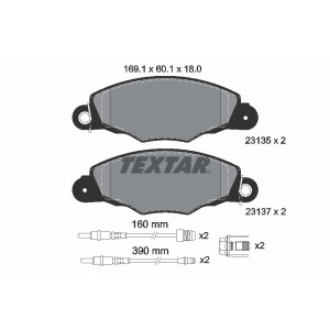 TEXTAR 2313503 Brzdové platničky predný pre Citroen Xantia XM