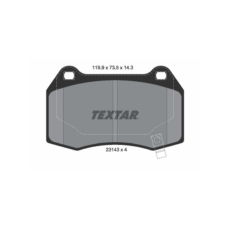 TEXTAR 2314301 Bremsbeläge Hinten für STS CTS Camaro Challenger