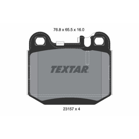 TEXTAR 2315781 Pastillas de freno trasero para M Quattroporte