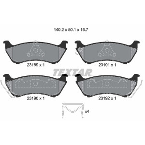 TEXTAR 2318902 Plaquettes de frein Arrière pour